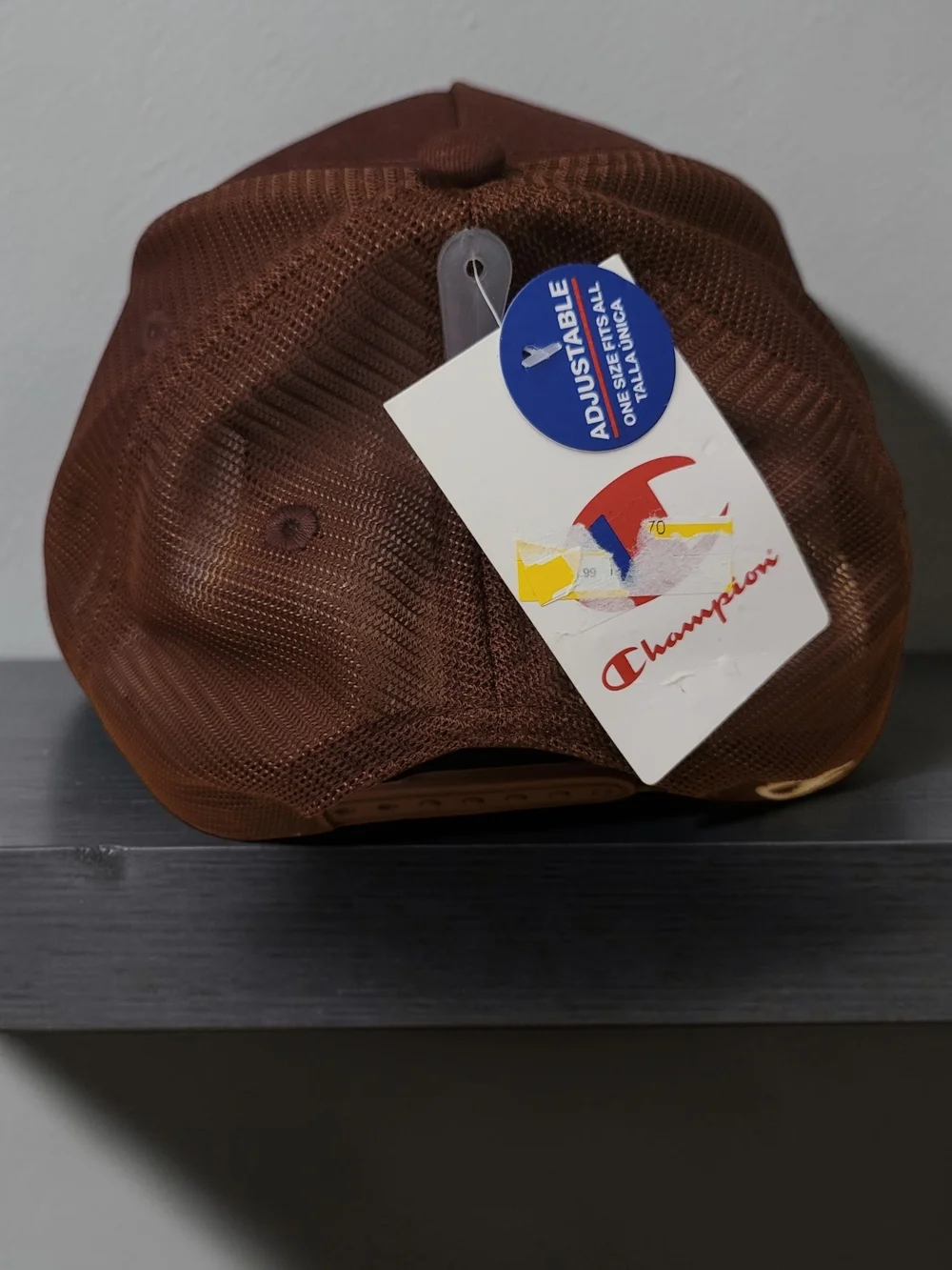 Champion Brown Trucker Hat with Cream Embroidery